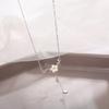 925 Sterling Silver Cherry Flower Shell Long Tassel Necklace for Women Sweet Heart Pendant Clavicle Chain Necklace S-N703