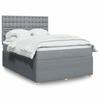 VidaXL Sommier à lattes de lit avec matelas Gris clair 140x190cm Tissu 3294365
