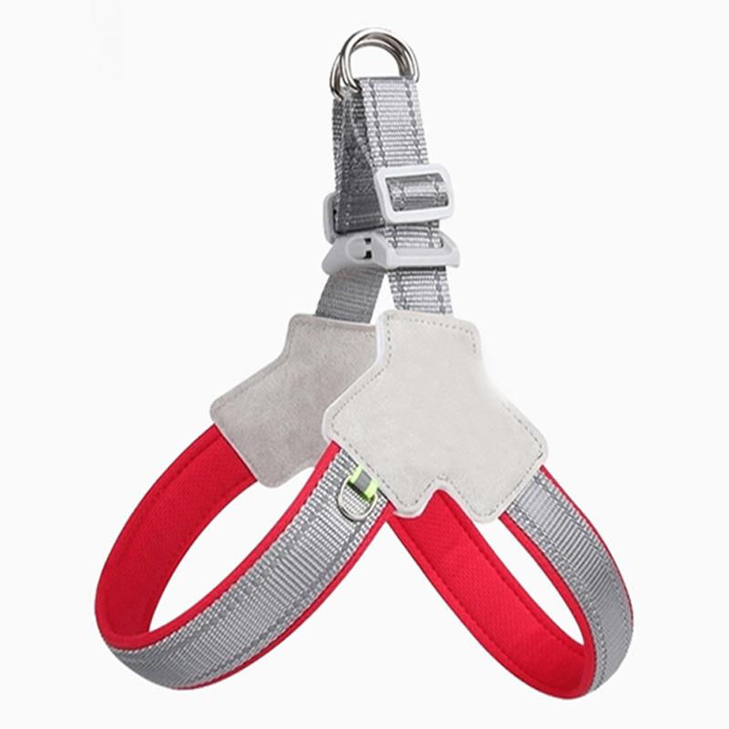 

Pet dog harness leash vest-style leash suitable for small and medium-sized Shiba Inus Corgis Bichon Frises and Teddy dogs. M красный