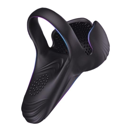 Vibrating Cock Ring Couple Sex Toy with Clitoral Stimulator 10 Vibration Modes Remote Control Vibrator Silicone Cock Ring Enhances