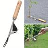 Steel Root Extractor Wooden Hand Weeder Removal Machine Weed Puller Garden Grass Puller Long Handle Tools Weed Removing Tool