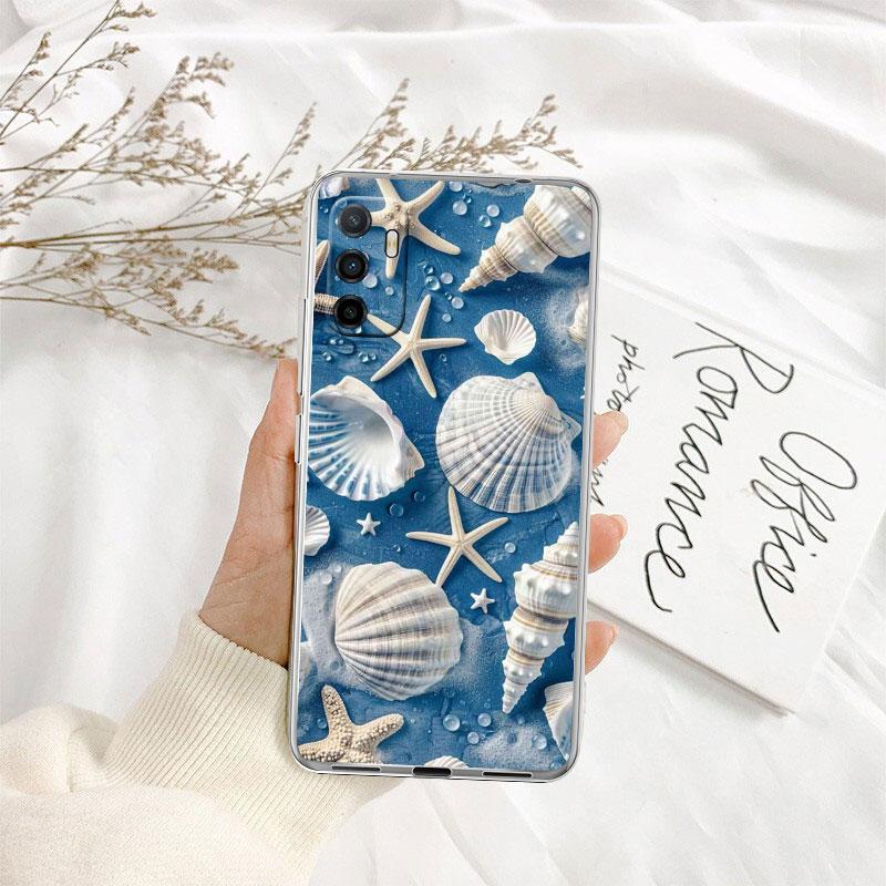 IK25 Conch Starfish Phone Case for Motorola Moto E13 E15 E20 E22 E22I E22S E30 E32 E40 E7 E7I G Plus Power Play Stylus G22 G14