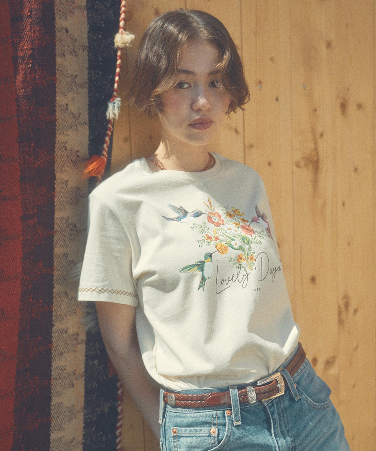 Majo Factory Hummingbirds T-Shirt [Natural Oatmel] Free