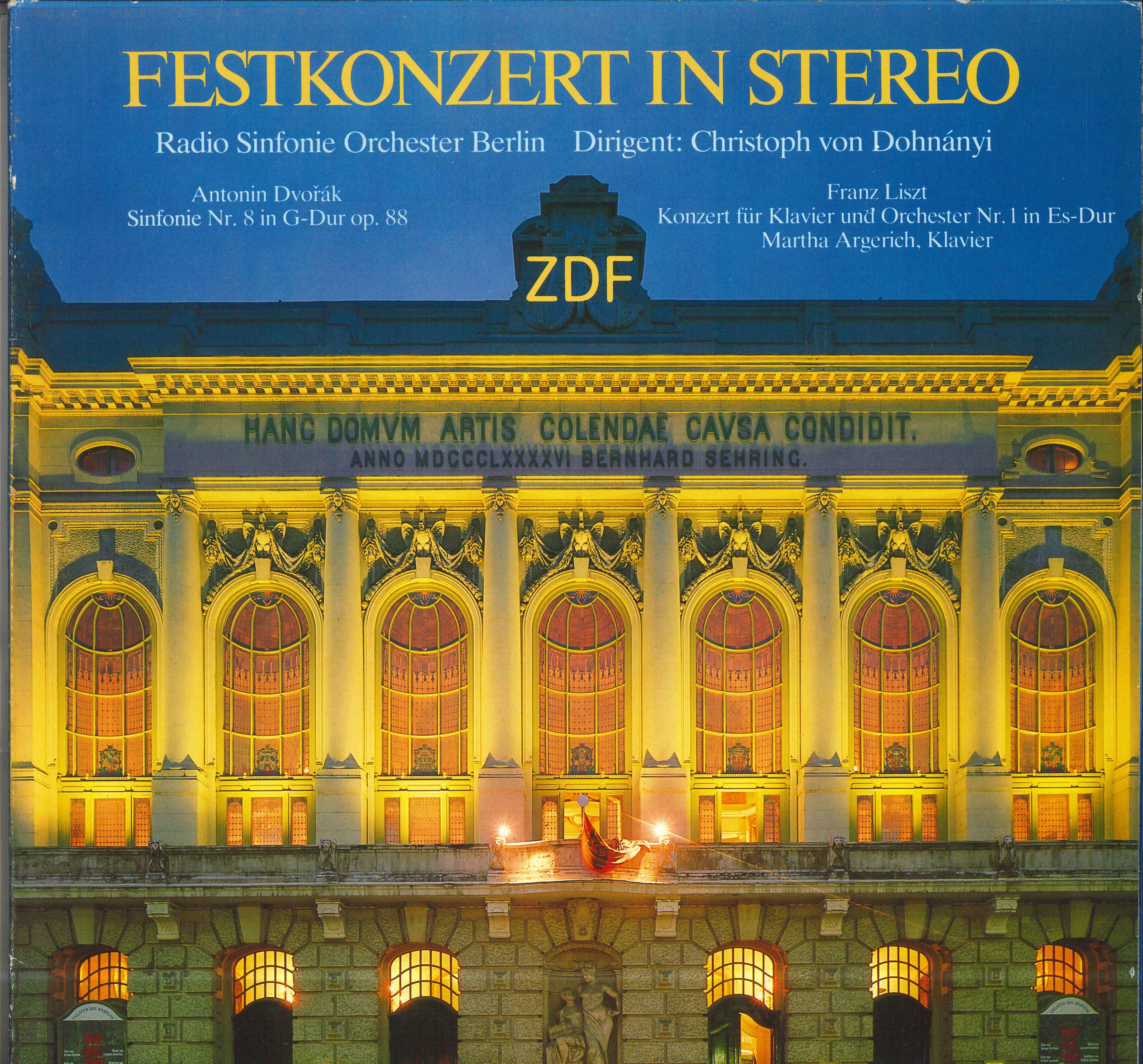 

LP Record MARTHA ARGERICH CHRISTOPH DOHNANYI Dvorak Sinfonie Nr8 Gdur Op88 L 6622486 DECCA 1981 Germany Classical Used