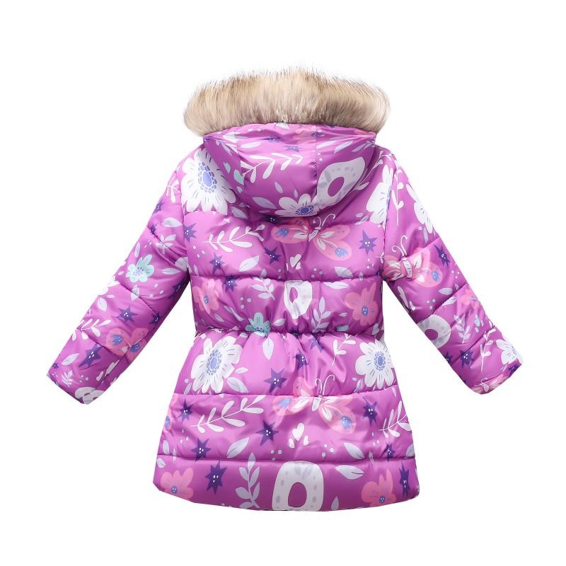 Kids Girls Winter Thick Warm Hooded Long Coat Windbreak Outwear