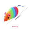 Factory Direct Soft Wool rainbow Color Mouse Shaped Cat Plush Toy Interactive Cat Toy