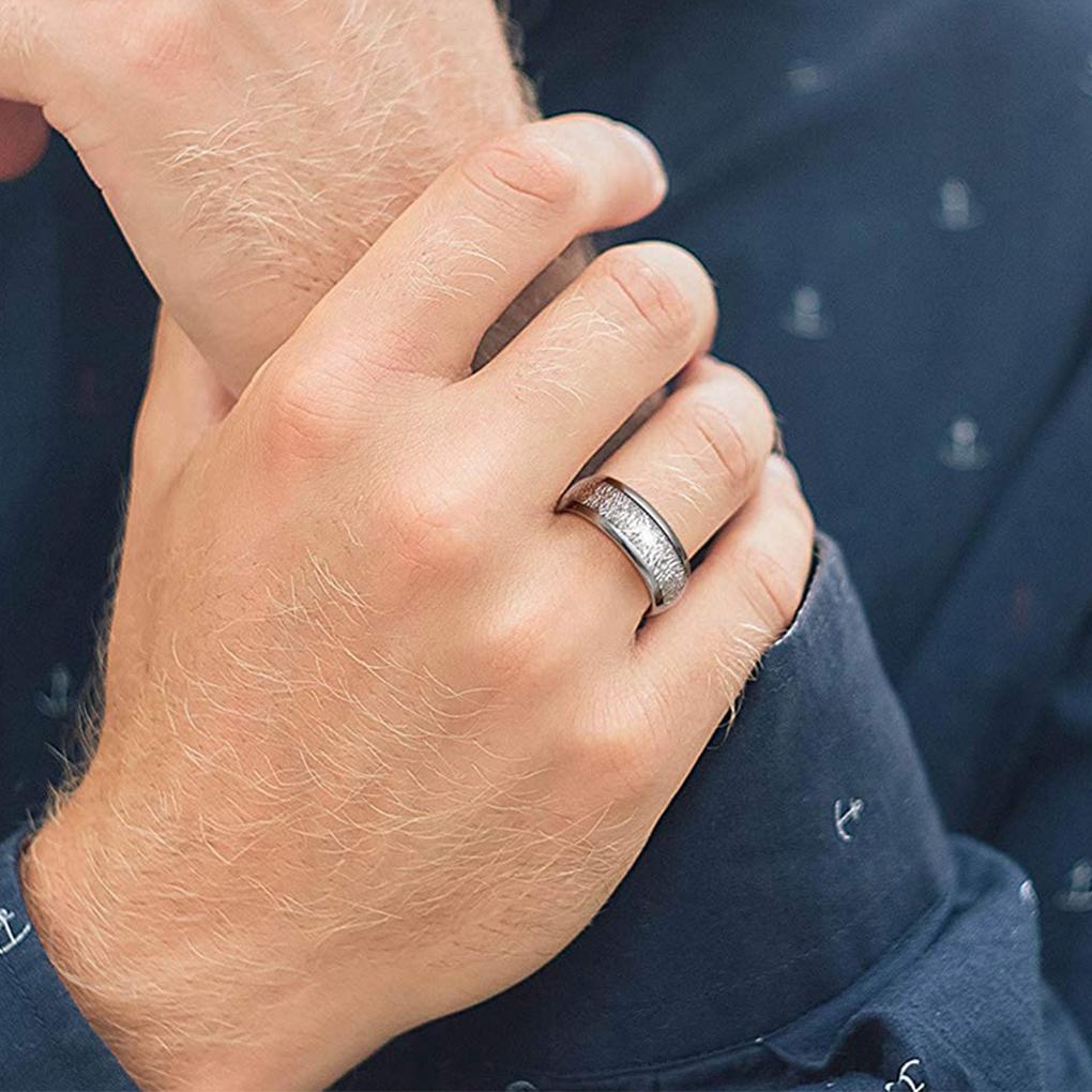 Stainless Steel Ring Jewelry Stone Fashionable Wedding Sweetheart Inset Collectibles Ornament Accessories Party