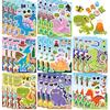 24 Sheets Dinosaur Stickers, Make Your Own Dino Stickers for Kids Boys Girls Toddlers, Make a Face Stickers Dinosaur Theme Birthday Party Favor