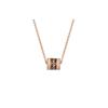 Emporio Armani Fashion Rose Gold Diamond Black Beads Transfer Beads Women's Stainless Steel Necklace Women's EGS2975221 F Original Bag