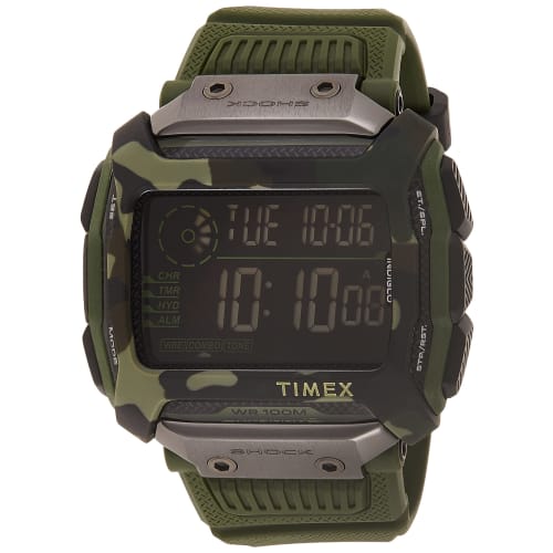 

Чоловічий годинник Timex Command Shock 54 мм, кварцовий, з полімерним ремінцем, зелений, 24, повсякденний (Модель: TW5M20400)