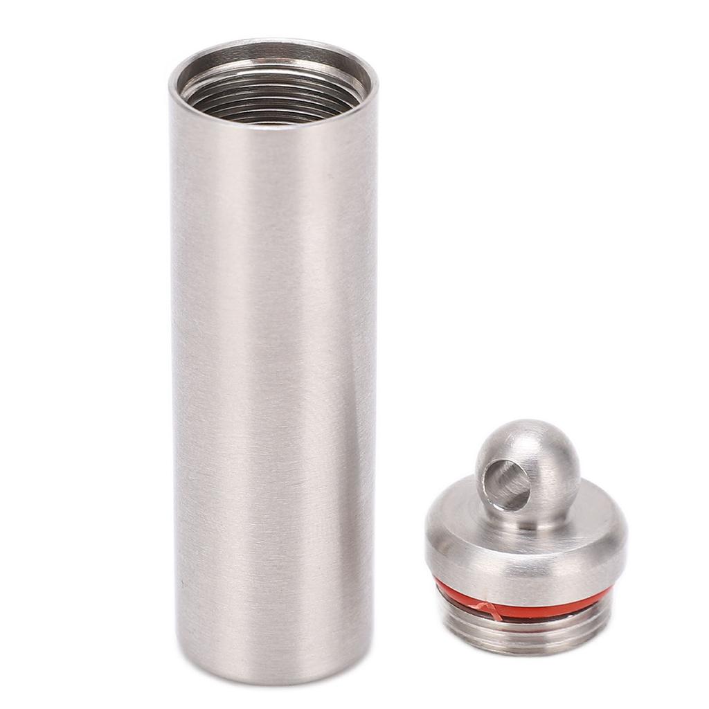 Nouzové pouzdro na pilulky Vodotěsná mini nerezová krabička na léky pro kempování, cestování, turistiku