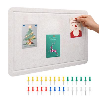 Foldable Soft Felt Bulletin Board Frameless Decorative Photo Display Felt Pin Board with Colored Thumbtacks for Wall Decoration