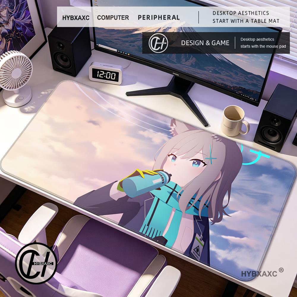 HYBXAXC Game BBlue Archive Shiroko Mouse Pad Nonslip Rubber Gamer Balance Computer Mat Decoracion Deskmat Laptop