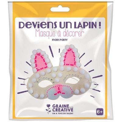 Kit masque en feutrine à décorer - Lapin
