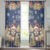 Jul- och Vinterklockgardiner för Vardagsrum Sovrum Heminredning Fönster Voile Tyllgardin Draperier