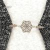 Vintage Hollow Flower Women Double-End Clamp Sweter Shirt Collar Cardigan Clip