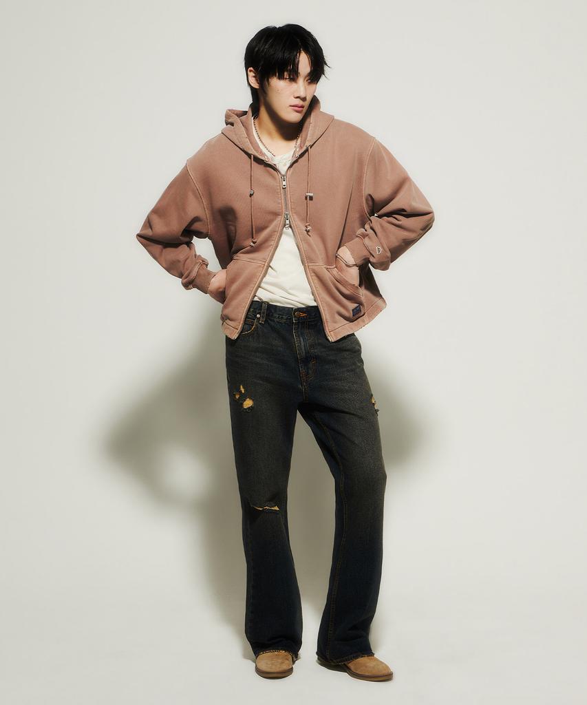LEE Flare Fit Damaged Denim Pants Indigo Dark