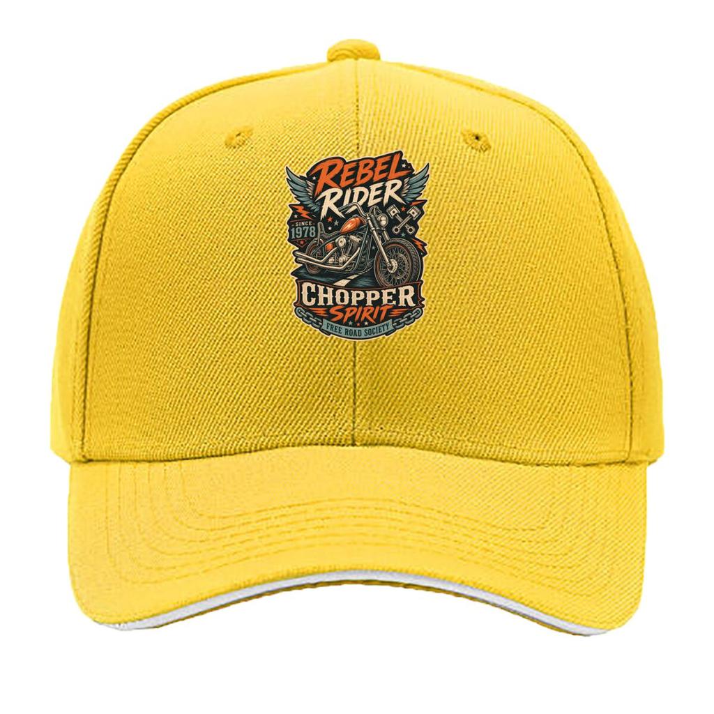 Vintage Rebel Chopper Rider Emblem Sandwich Baseball Cap Sun Cap Outdoor Workouts Hat