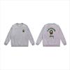 Unisex lässiger übergroßer Rundhals-Pullover mit Schriftzug-Print leichter Baumwoll-Hoodie