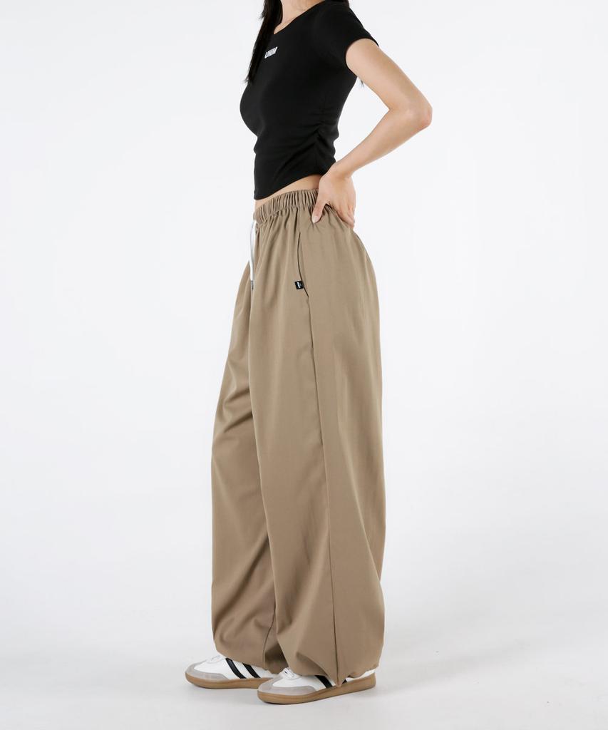 UMM Women'S Four Seasons Wide Pants With Drawstring Hem 5 Colors