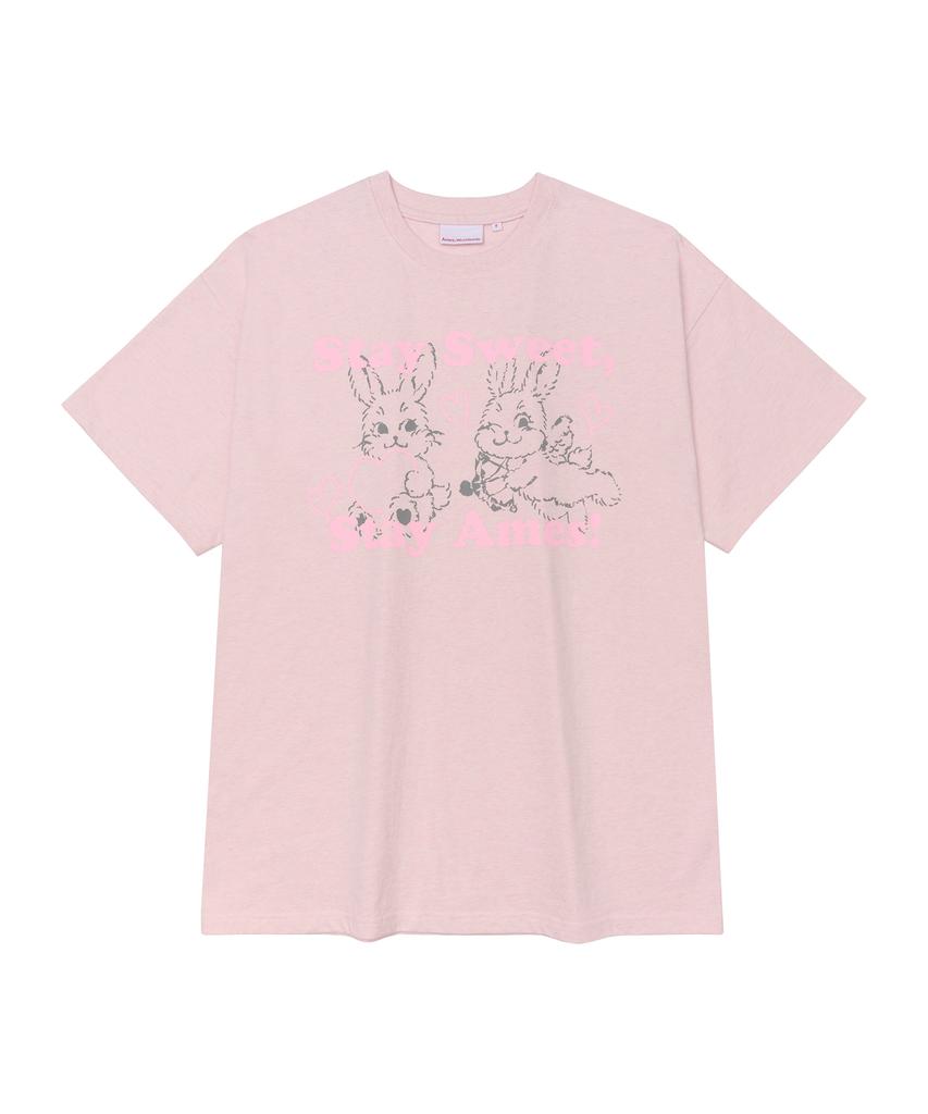 AMES-WORLDWIDE Sweet Rabbit Tee Pink
