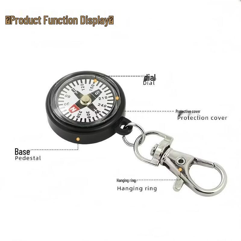 Dairuien Portable High-Precision Keychain Compass (5-Pack)