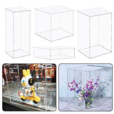 Transparente Vitrine Arbeitsplatte Box Organizer Ständer Staubdichter Schutz Schaufenster Aufbewahrungsbox
