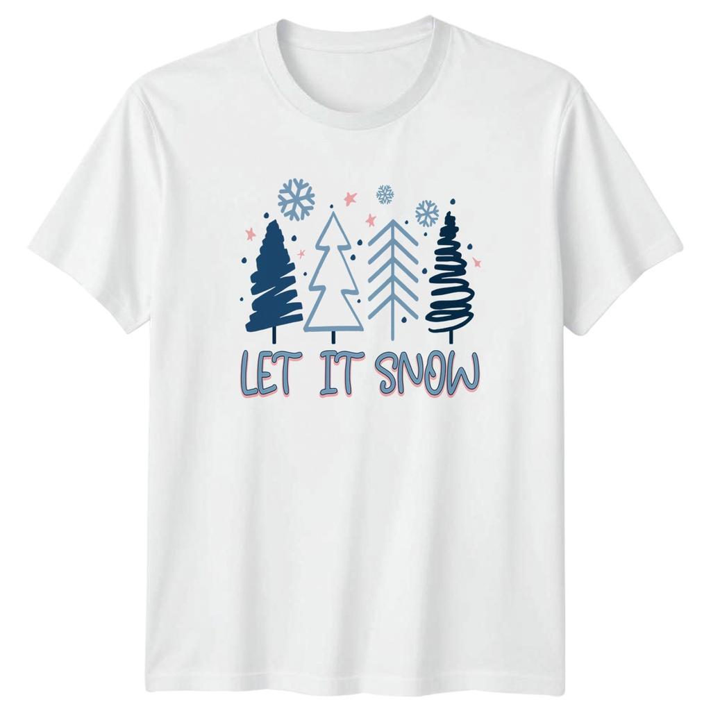 Let It Snow TShirt Winter Christmas Gift For Him And Her
