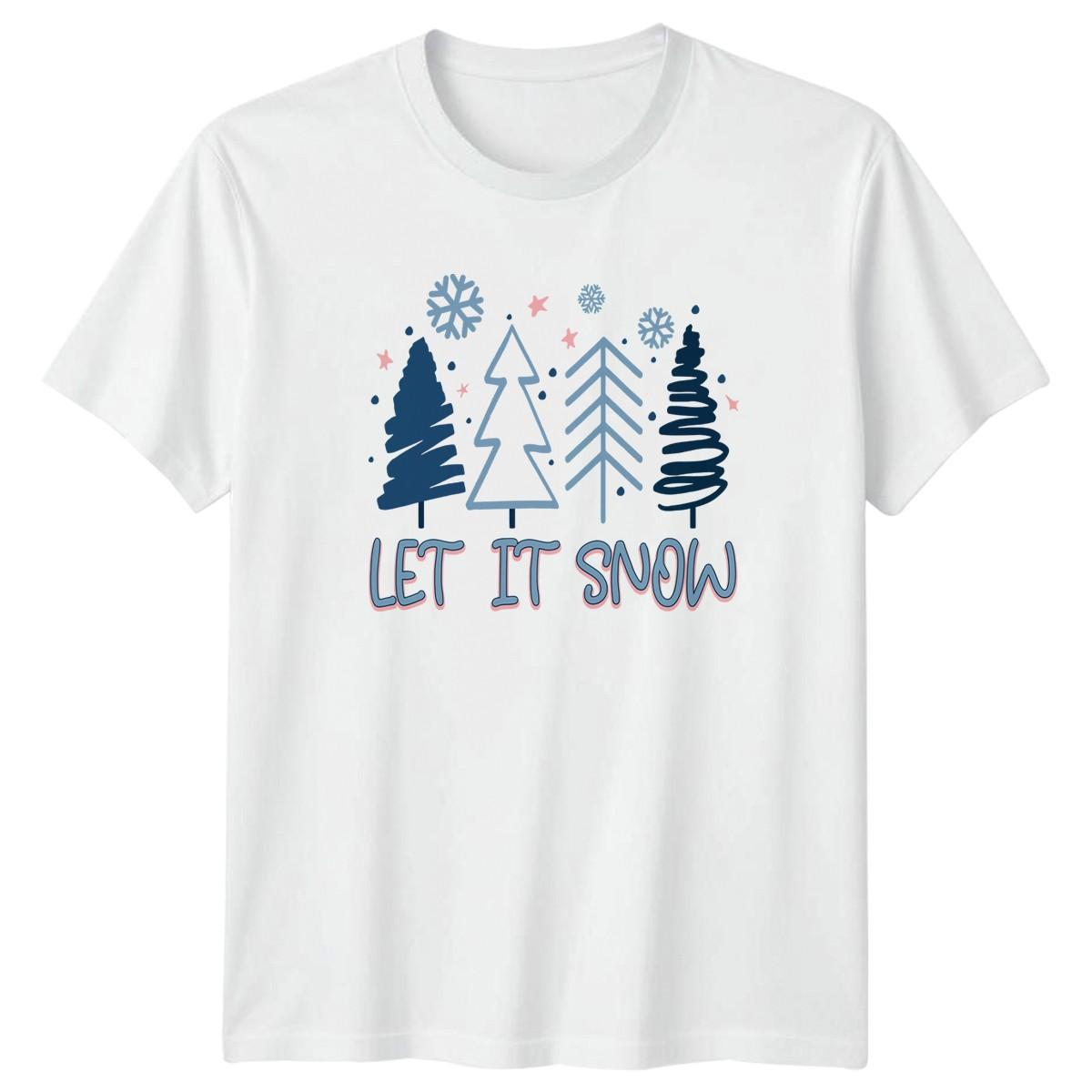 Let It Snow T-Shirt Winter Christmas Gift For Him And Her XL