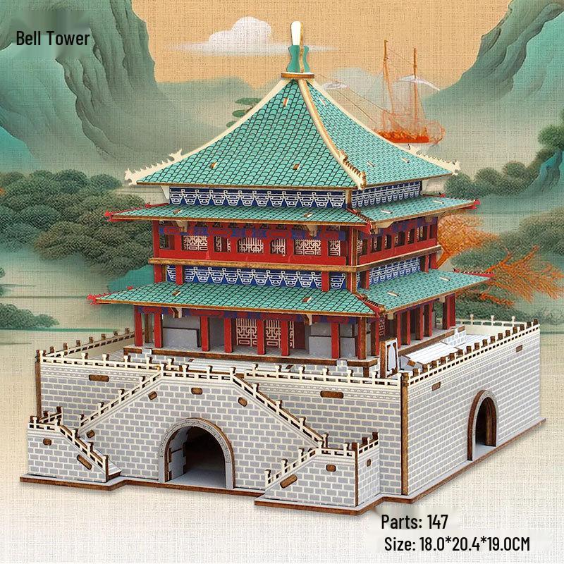 

Деревянная 3D-головоломка: Модель древней архитектуры для детского образовательного набора для самостоятельной сборки