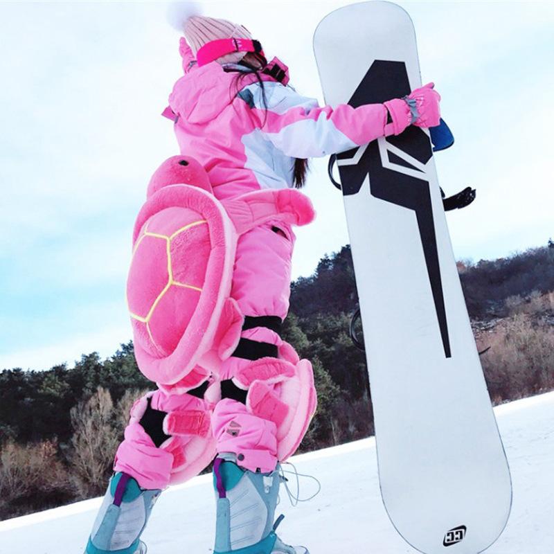 Little Turtle Ski Schutzausrüstungs-Set, Ellbogenschoner, Hüftschoner, Winter Snowboard und Snowboard Ski Schutzausrüstung, Eltern-Kind Plüschtiere