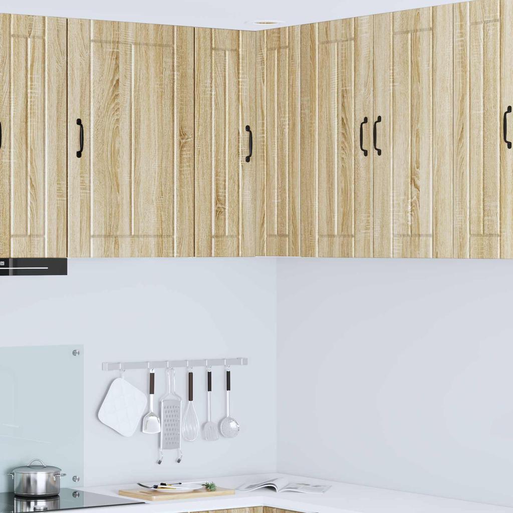 Wall Mounted Corner Cabinet LUCCA Sonoma Oak 57 x 57 x 80 cm