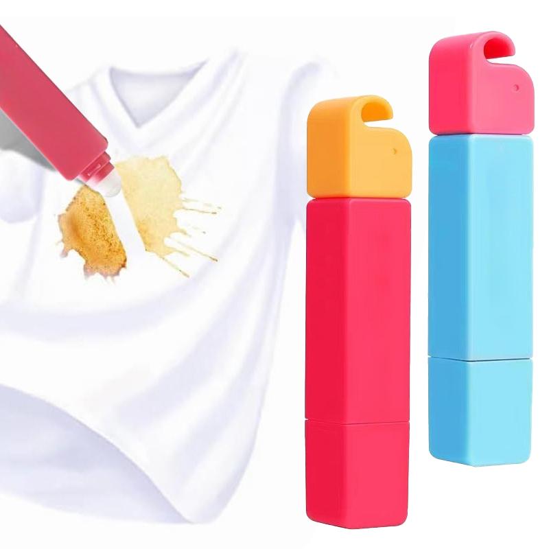 Stylo Détachant Portable Blanc pour Vêtements Sans Lavage Brosses de Nettoyage Double Tête Enlèvement de Graisse Vêtements et Tissus Facile à Utiliser