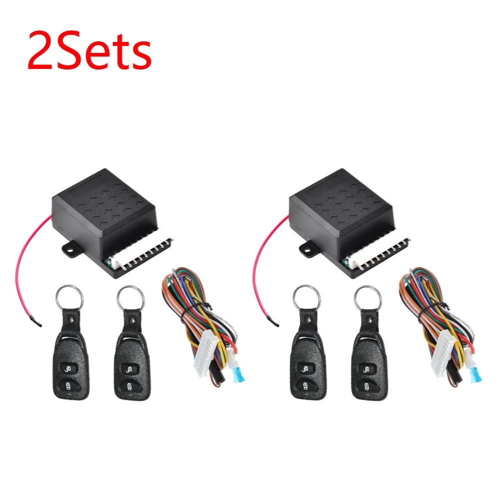 12V Car Remote Central Door Lock Actuator 2 Remote Control Auto Start Stop System Anti-Theft Car Door Lock Locking Car Alarm