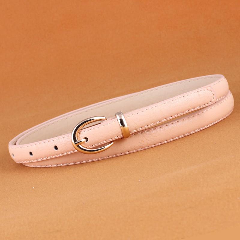 Trendy Candy Womens Color Faux Leather Belt With Pin Buckle For Everyday Wear