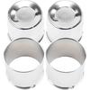 4Pcs 4.25inch Trailer Wheel Center Caps Push Through Center Hub Cap for Truck SUV RV Wheel Rim, Combination of Concave and Open End Chrome Wheel Hub