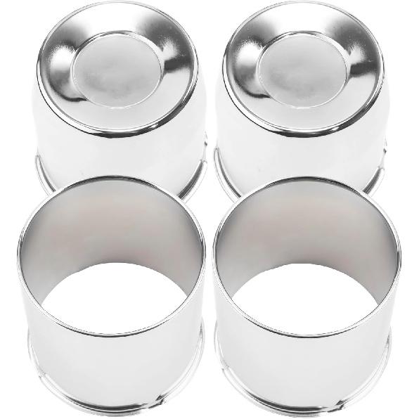 4Pcs 4.25inch Trailer Wheel Center Caps Push Through Center Hub Cap for Truck SUV RV Wheel Rim, Combination of Concave and Open End Chrome Wheel Hub