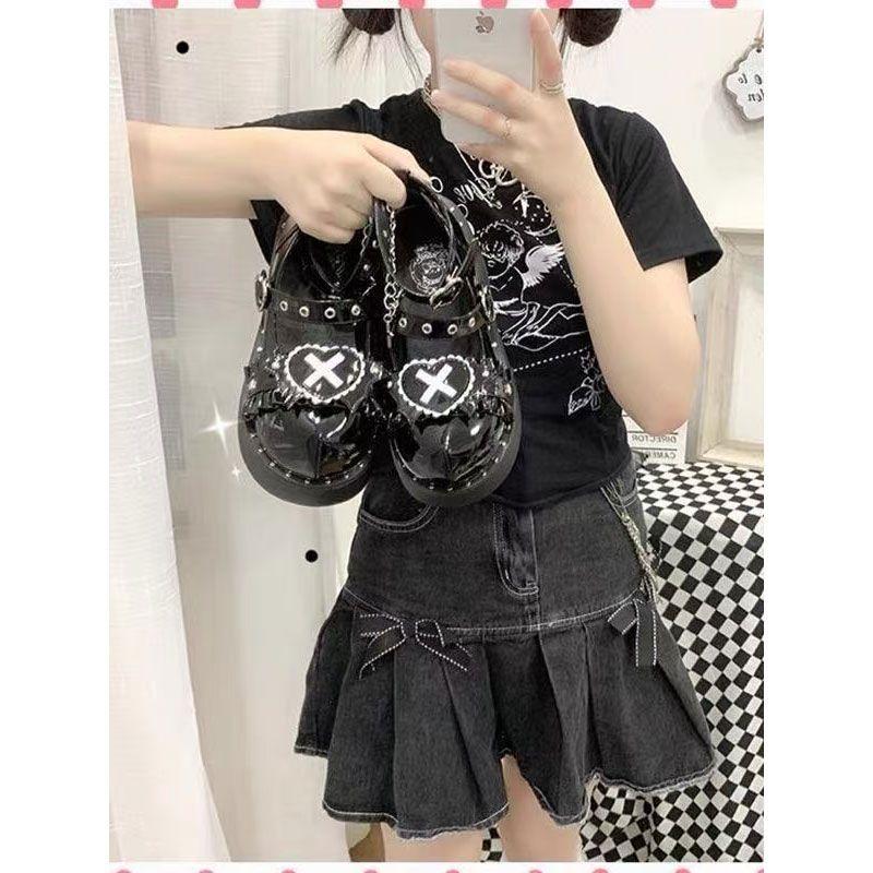 Mary Jane Shoes 2025 Muffin Lolita Lolita Platform Heightened Sweet Japanese Subculture Small Leather Shoes Single Shoes