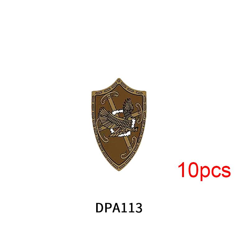 Medieval Knights Figures Accessories Building Blocks Officer Cloak Helmet Cape Armor Shield Black Eagle Red Lion Toys MOC Bricks