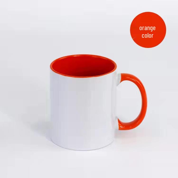 Zweifarbige Keramiktasse mit individuellem Logo, Sublimationsdruck, mit Geschenkbox