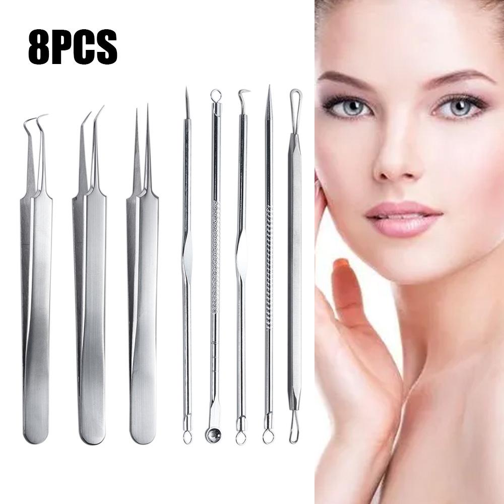 Tweezer Acne Pimple Extractor Blackhead Removing Skin Care Tool Kit Face Care Tool Pimple Removing