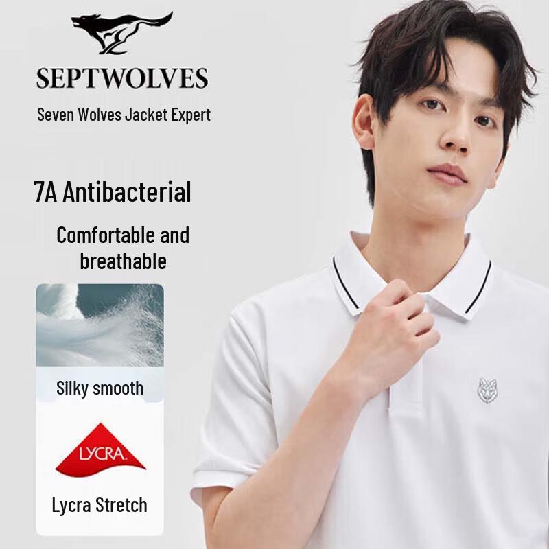 SEPTWOLVES Men's Commuter Casual Polo Shirt