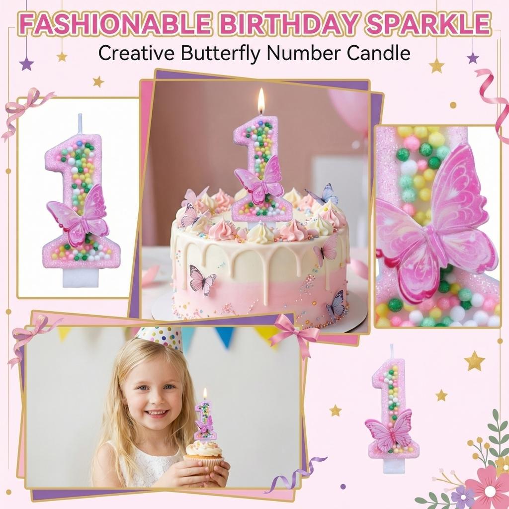 Fashion Cartoon Creative Birthday Candles Party Digital Candles