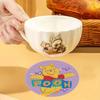 8pcs/Set Cute Little Bear DIY Diamond Painting Coasters with Holder Anti Slip Wood Drip Mats Crystal Rhinestones Diamond Art Coasters for Adults