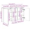 Bathroom Cabinet Set 3 Pcs 116 X 16 X 62.5 Cm Engineered Wood