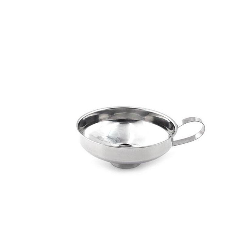 Canning Funnel Stainless Steel Cooking Tools Wide Mouth Canning Funnel Hopper Filter Leak Wide-mouth Can For Oil Wine Kitchen