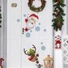 Santa Claus Reindeer Wall Stickers Christmas Home Decoration Living Room Background Wall Stickers Christmas Bedroom Wall Sticker