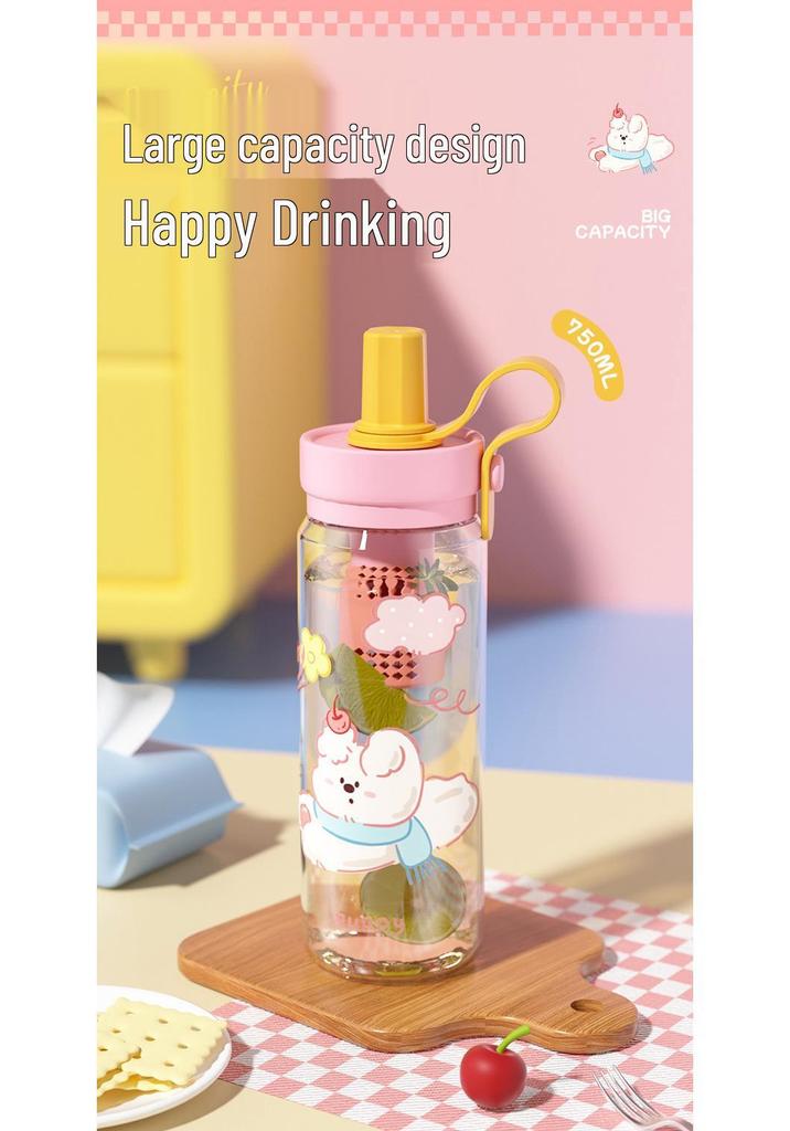 Lovely Macaron Pet Straw Cup: Cute, Creative & High-Value Plastic Gift for Students