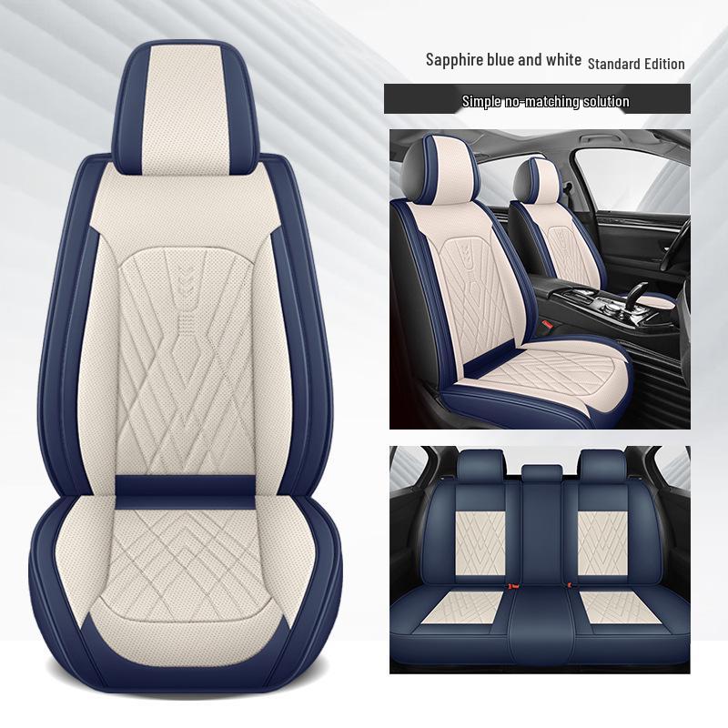 Universal Leather Car Seat Cushion: Durable, Full Wrap, All-Season Cover for Small Cars, SUVs, and Sedans