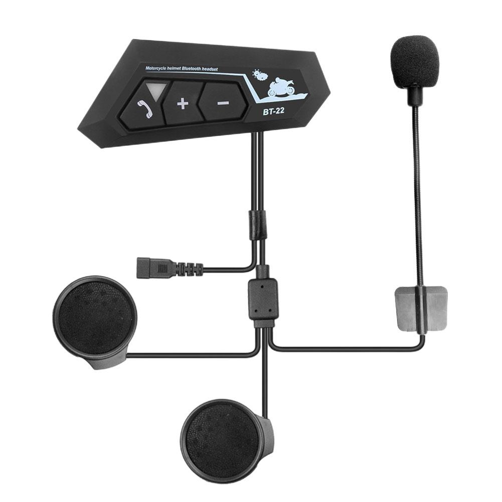 

Motorcycle Bluetooth-compatible Intercom Waterproof Motorbike Helmet Headset Handsfree Helmet Headset Communication System 30m